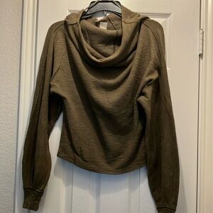 We The Free Olive Cowl Neck Sweater